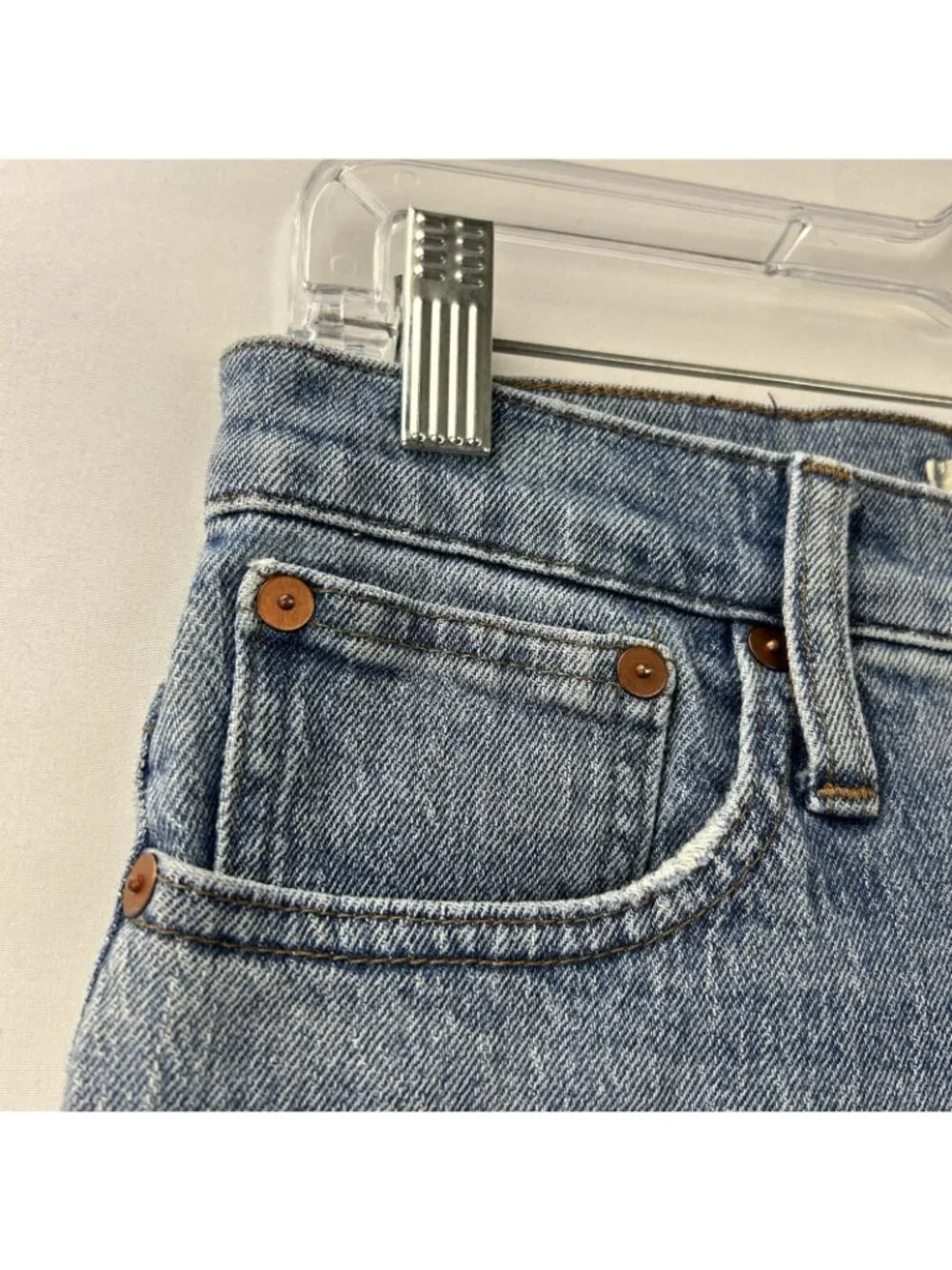 Madewell Womens High Rise Classic Straight Leg Jeans Size 25 Blue Preppy Casual - Picture 16 of 16